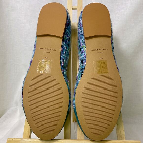 Kurt Geiger London Tweed & Leather Ballet Flats MSRP$130 - Picture 10 of 16